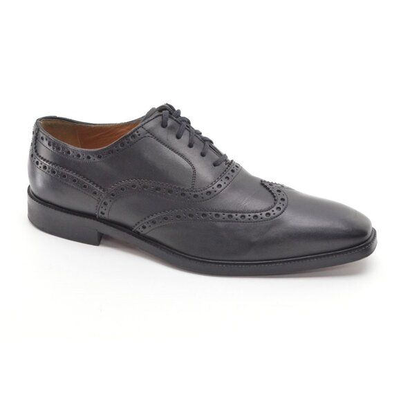 Men Wall+Water Black Brogue Wingtip Oxfords 10.5 M